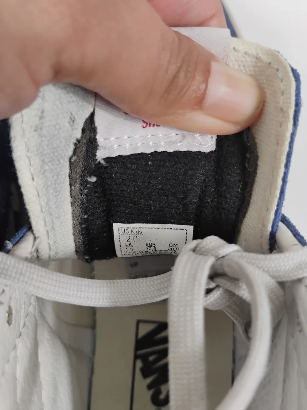 Vans Kids Blue and White Checkerboard Sk8-Hi High-Top Sneakers